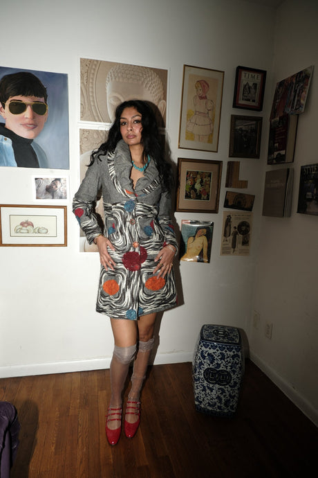 Save the Queen Wool Multi Colored Coat