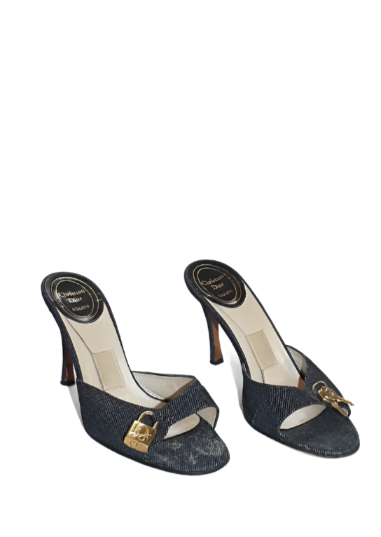 Denim Dior Lock and Key Heels – The NY Archive