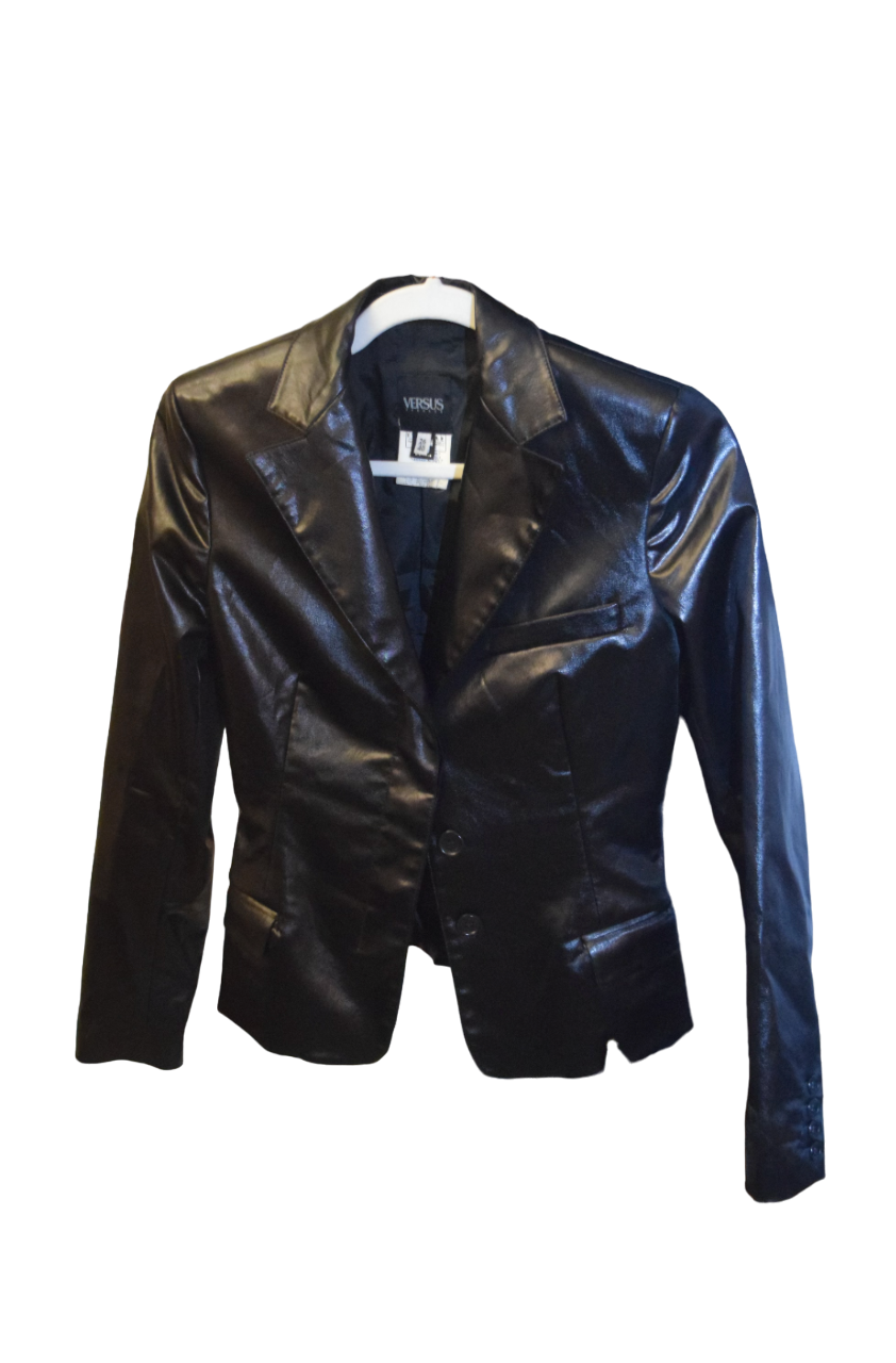 Versace Leather Blazer