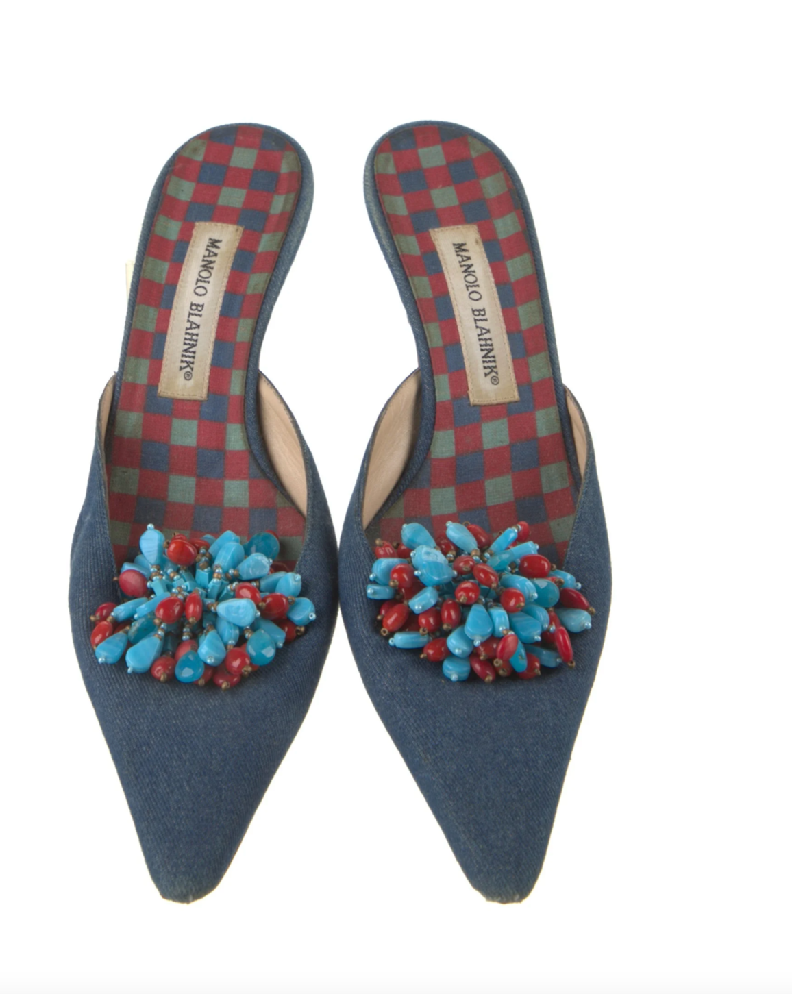 Manolo Blahnik Beaded Mules