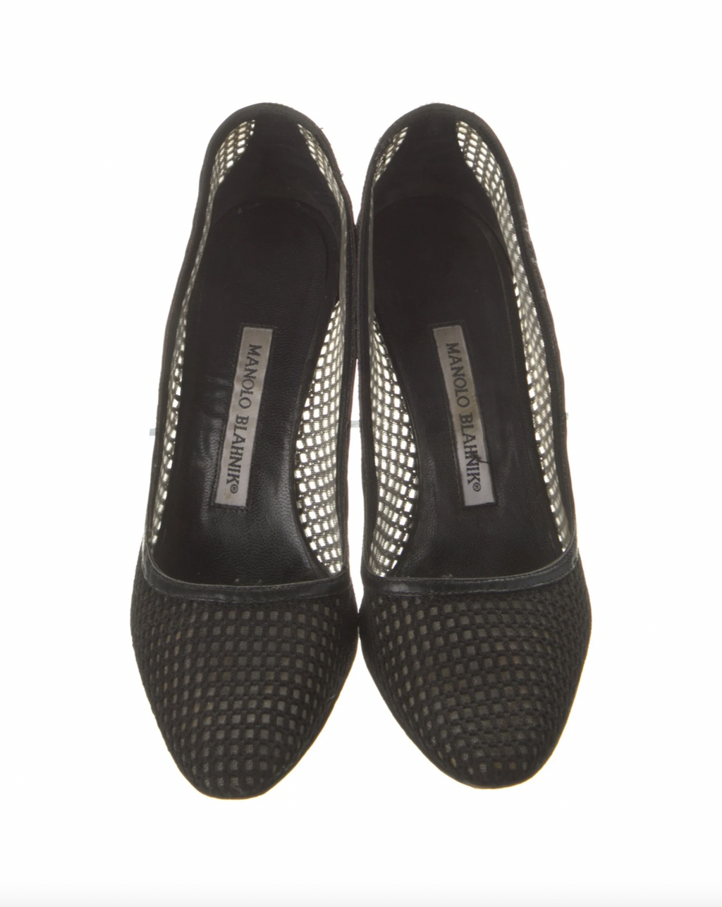 Manolo Blahnik Net Accent Pumps