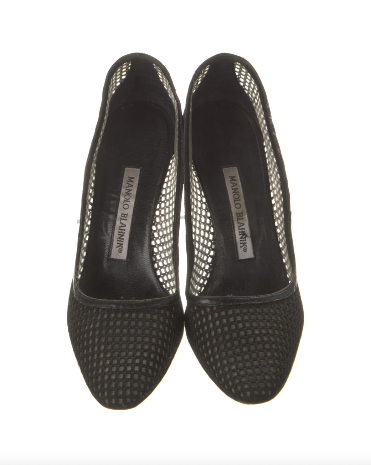 Manolo Blahnik Net Accent Pumps
