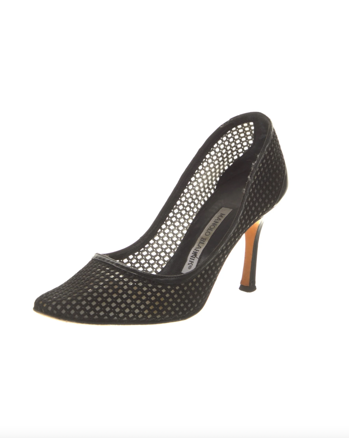 Manolo Blahnik Net Accent Pumps