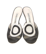 Manolo Blahnik Bullseye Leather Sandals