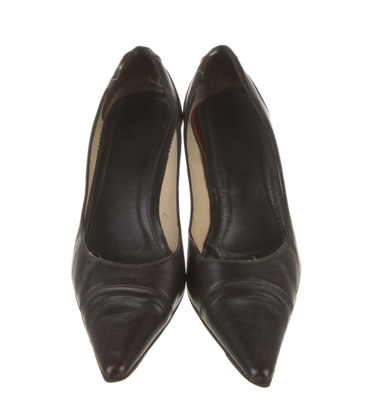 Chocolate Brown Gucci Leather Pumps