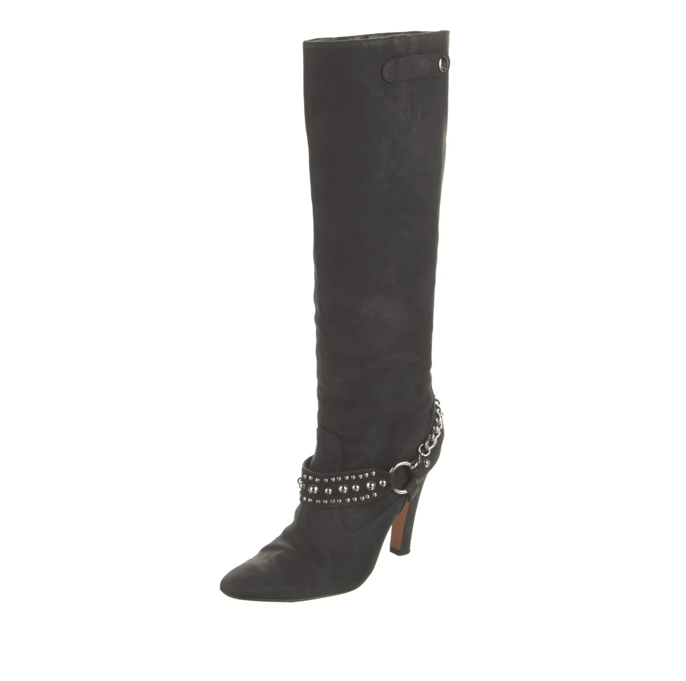 Manolo Blahnik Suede Chain Boots