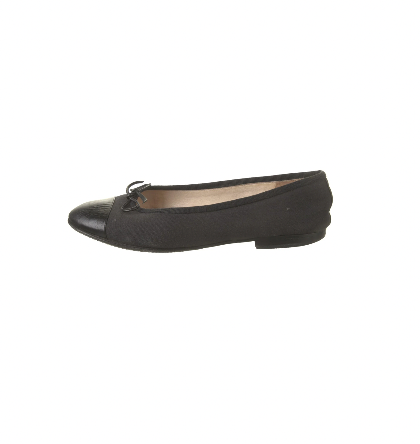 Chanel Canvas Bow Accents Ballet Flats