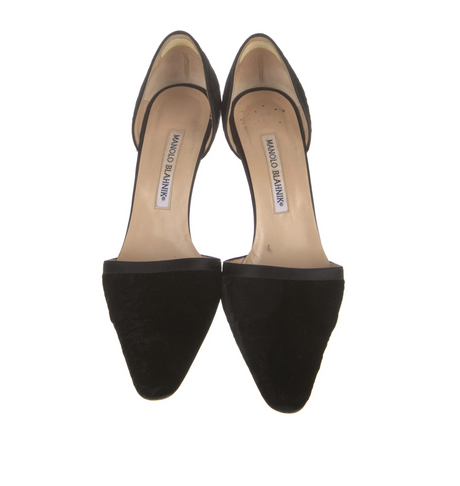 Manolo Blahnik Velvet D'Orsay Pumps