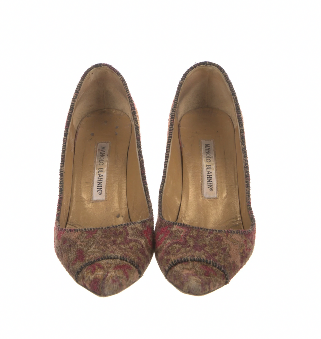 Manolo Blahnik Printed Pumps