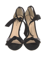 Alexandre Birman Suede Black and Silver Heels