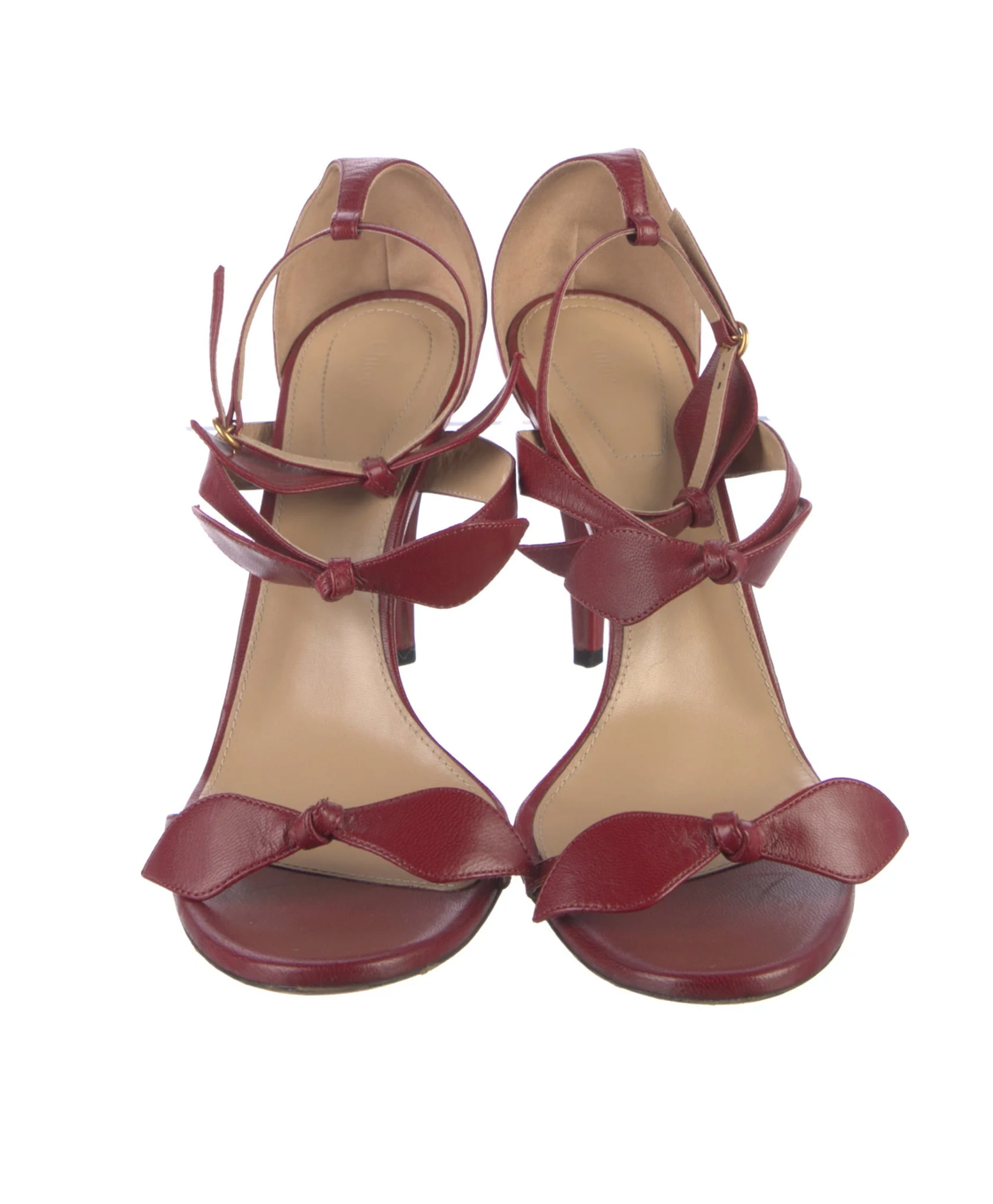Chloé Leather Bow Accents Sandals