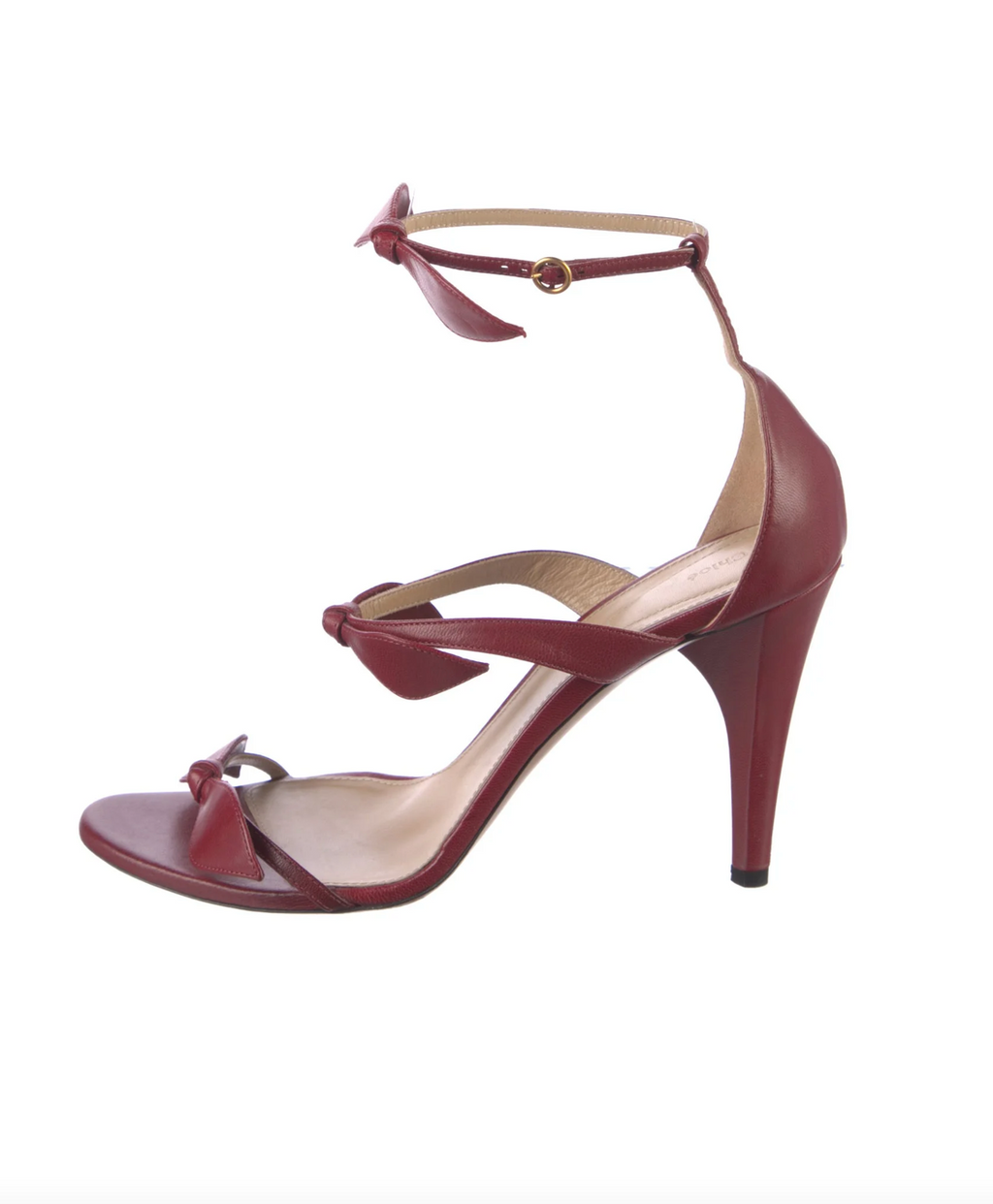Chloé Leather Bow Accents Sandals