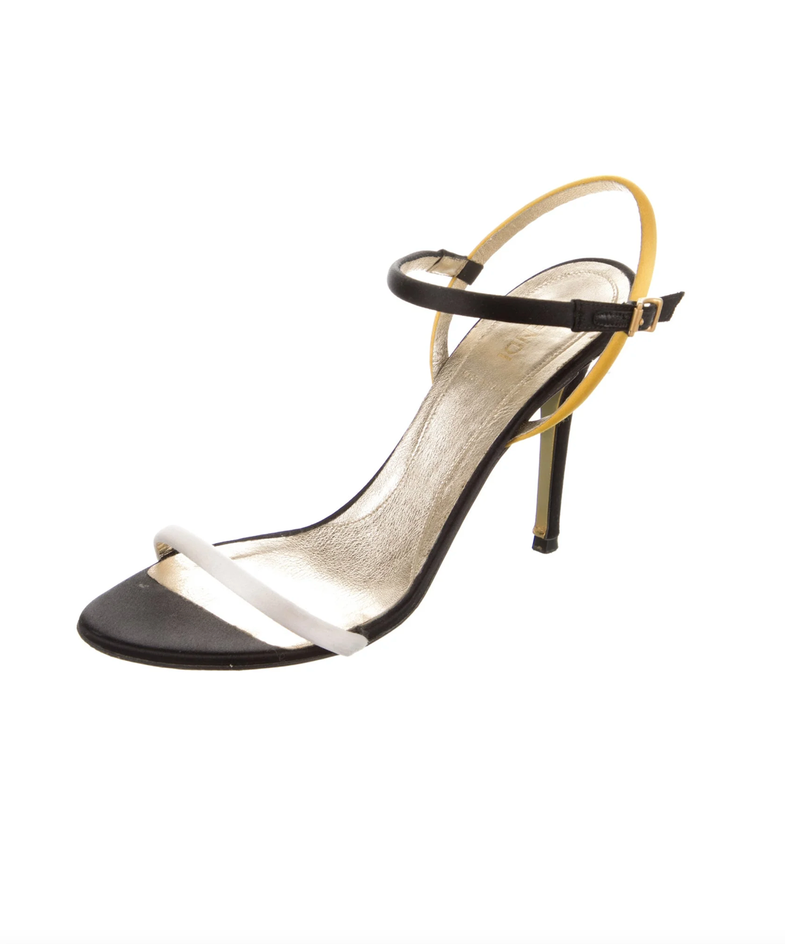 Fendi Satin Colorblock Sandals