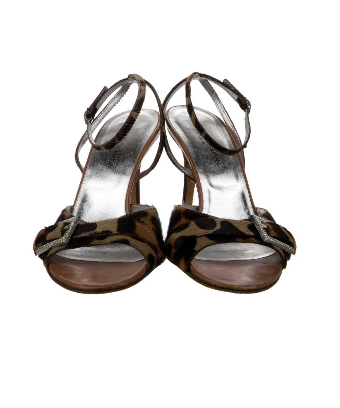 Dolce & Gabbana Ponyhair Cheetah Print Sandals