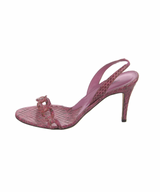 Dolce & Gabbana Pink Snakeskin Slingbacks