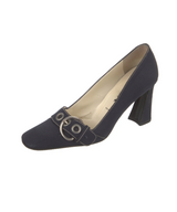 Prada Navy Canvas Pumps