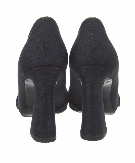 Prada Navy Canvas Pumps