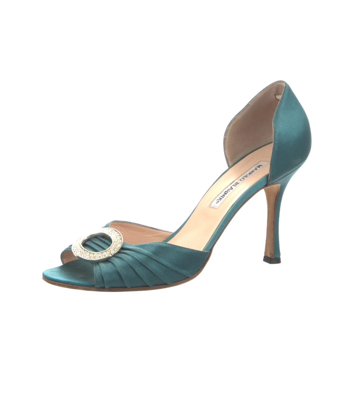 Manolo Blahnik Crystal Embellishments D'Orsay Heels