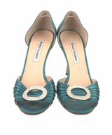 Manolo Blahnik Crystal Embellishments D'Orsay Heels