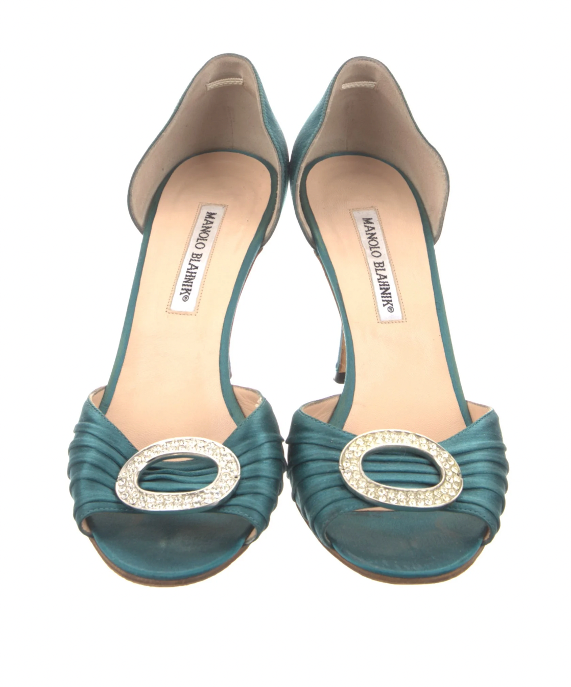 Manolo Blahnik Crystal Embellishments D'Orsay Heels