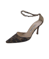 Manolo Blahnik Beaded Strap Pumps