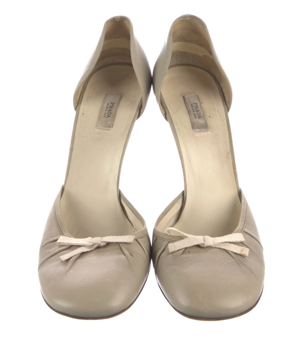 Prada Bow Accent Pumps