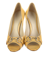 Gucci "Butter" Horsebit Patent Leather Pumps