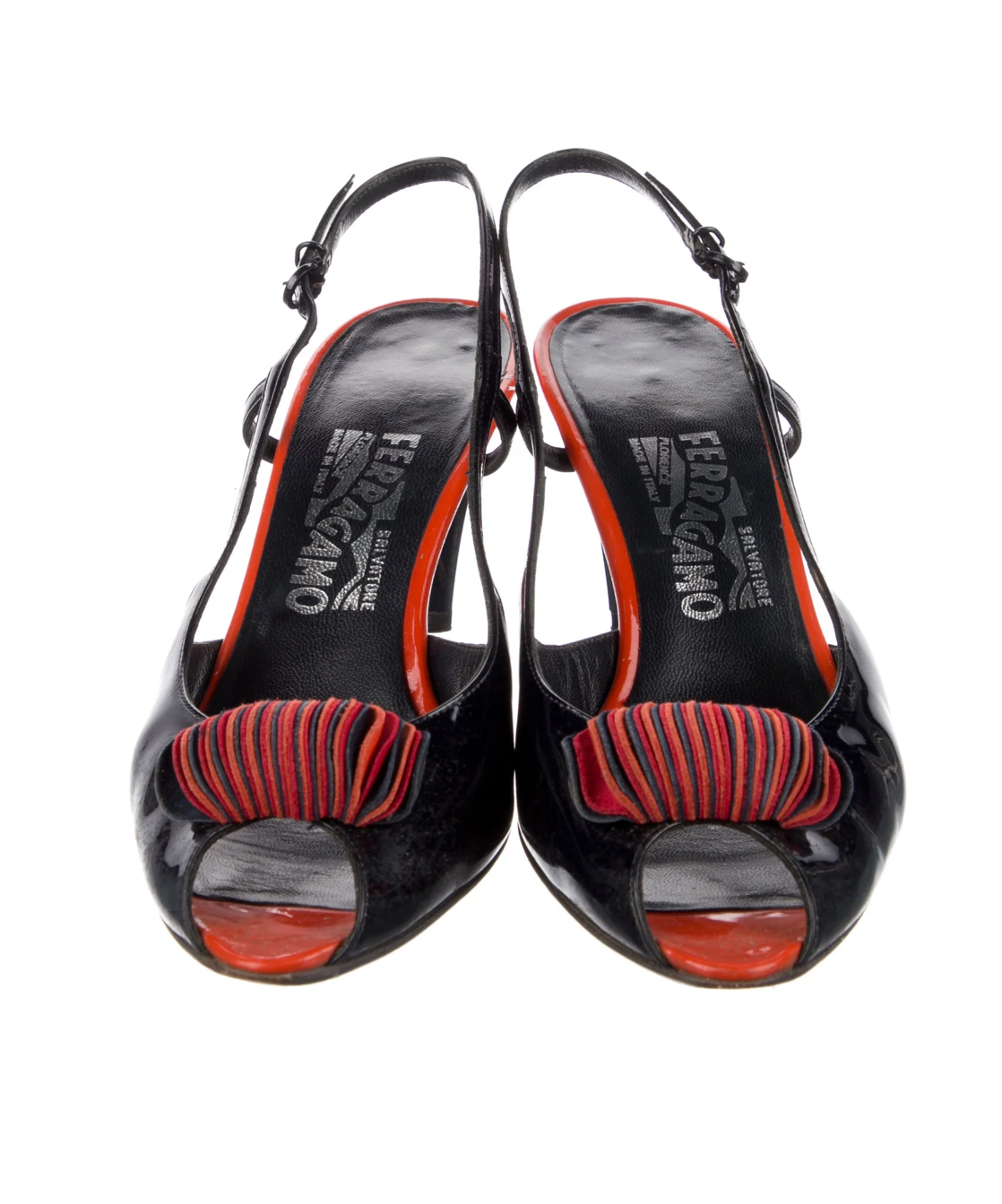 Salvatore Ferragamo Patent Leather Slingbacks