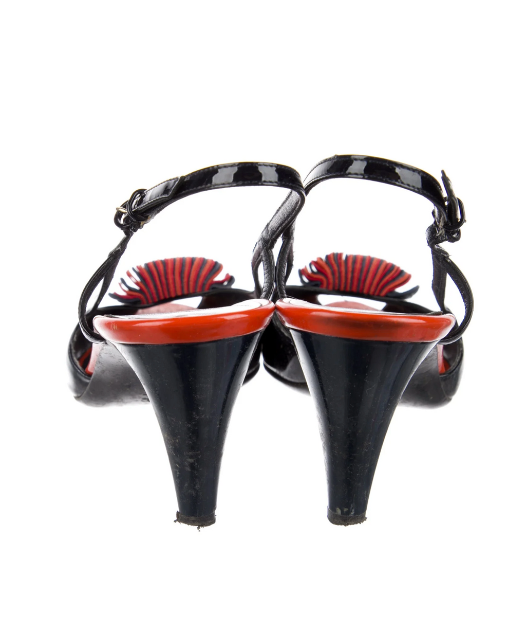 Salvatore Ferragamo Patent Leather Slingbacks