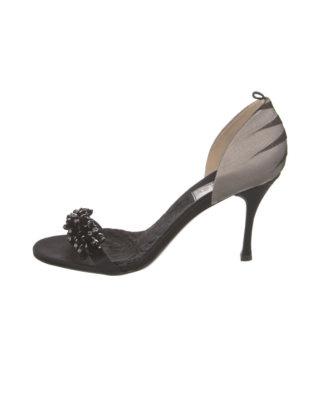 Gucci Embellished Mesh & Beaded Heels