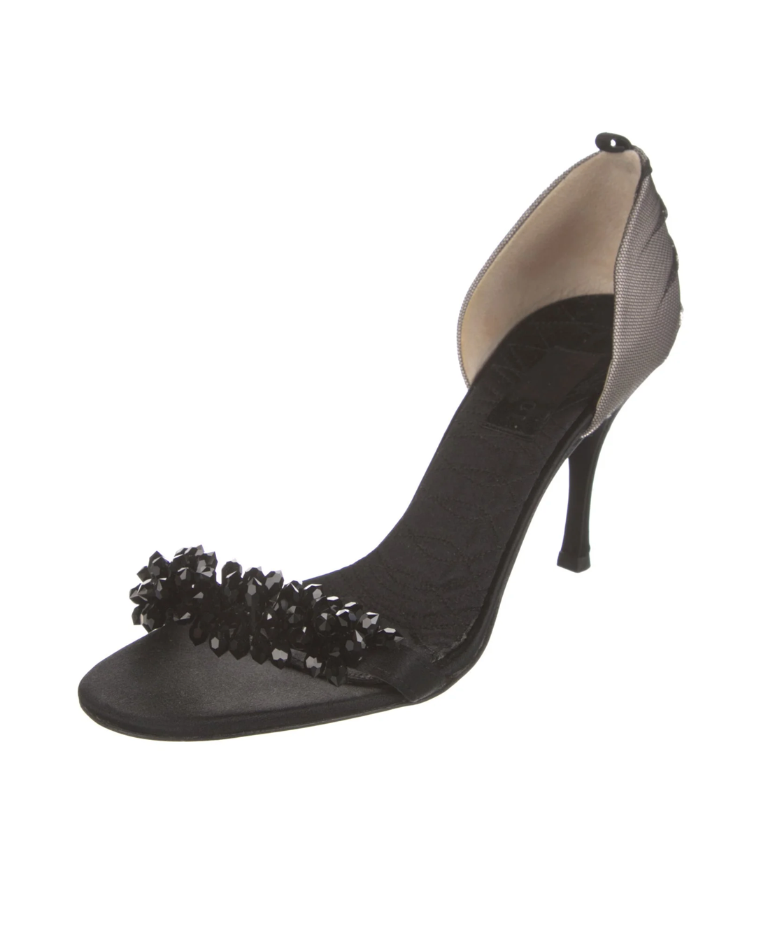 Gucci Embellished Mesh & Beaded Heels