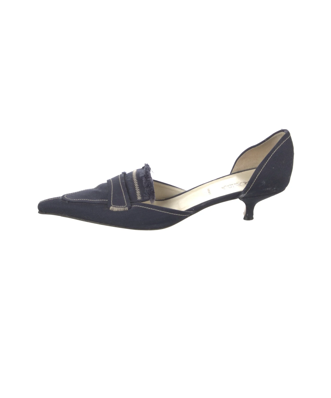 Prada Denim Kitten Heels