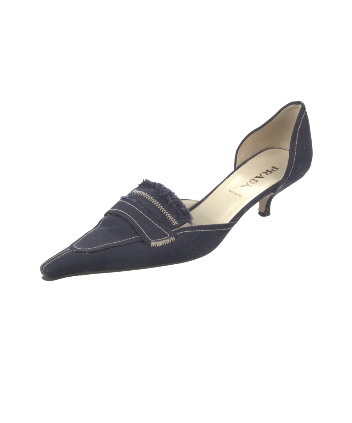 Prada Denim Kitten Heels