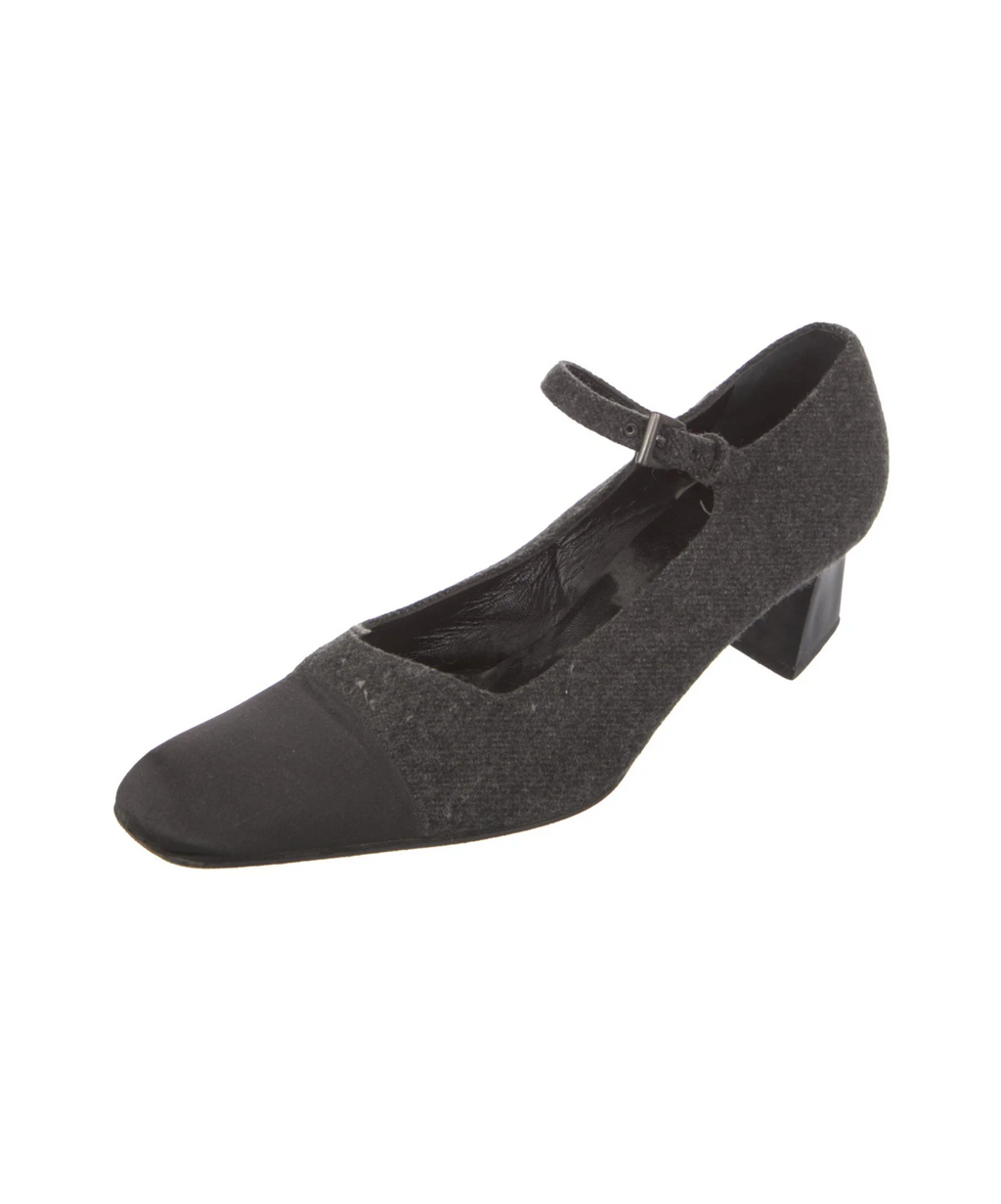 Prada Tweed Mary Janes