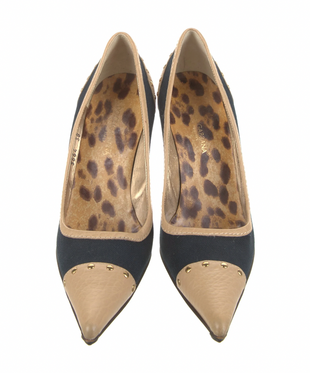 Dolce & Gabbana Canvas and Leather Heels