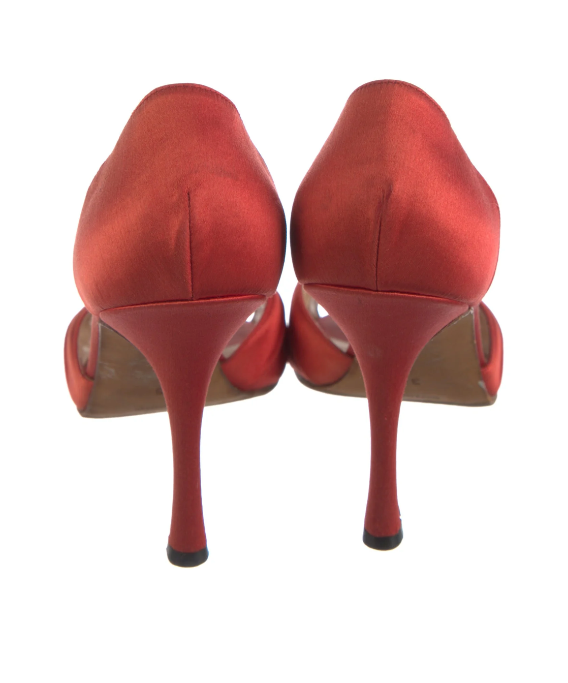 Manolo Blahnik Red Crystal Embellished D'Orsay Heels
