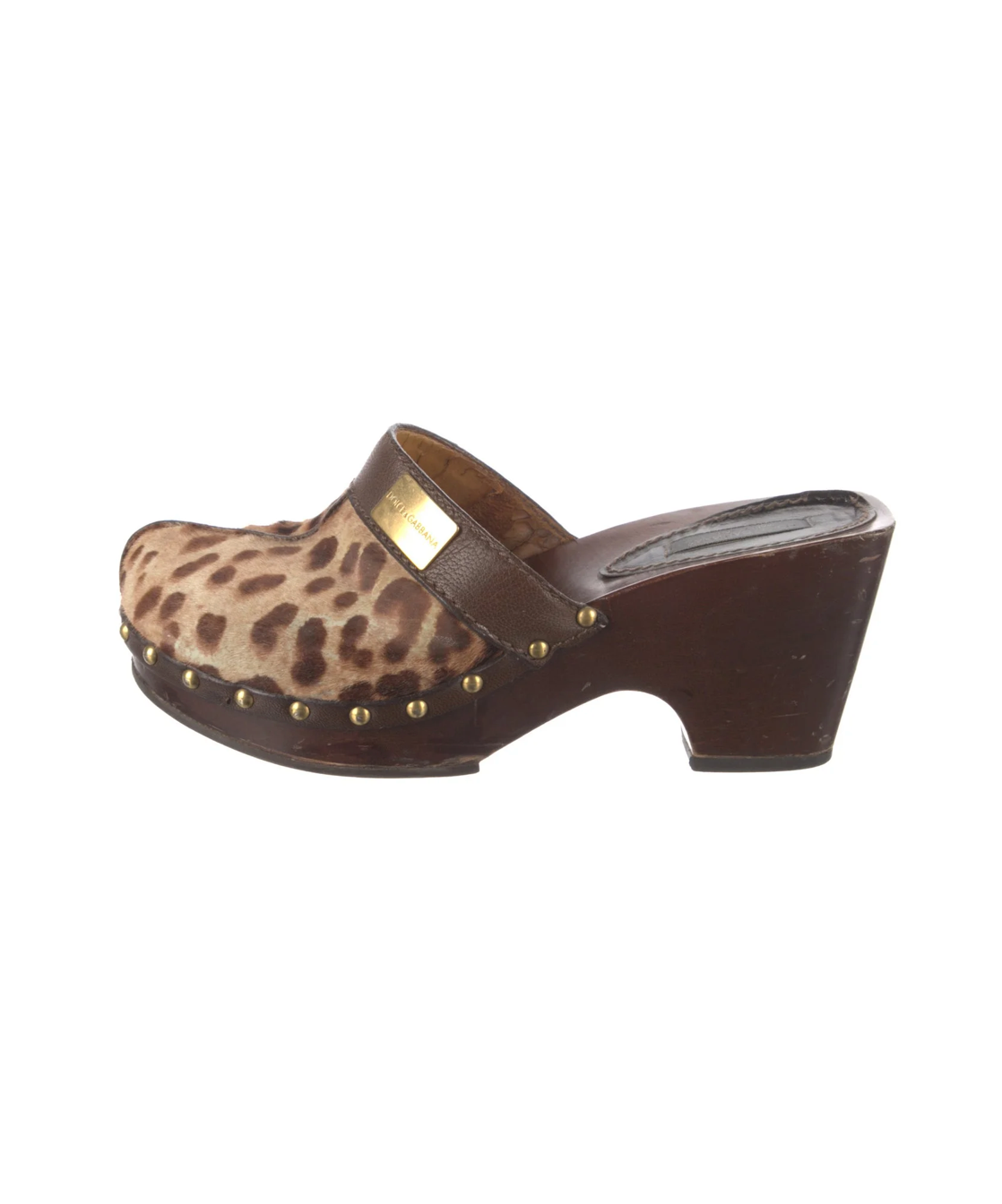 Dolce & Gabbana Faux Ponyhair Cheetah Mules