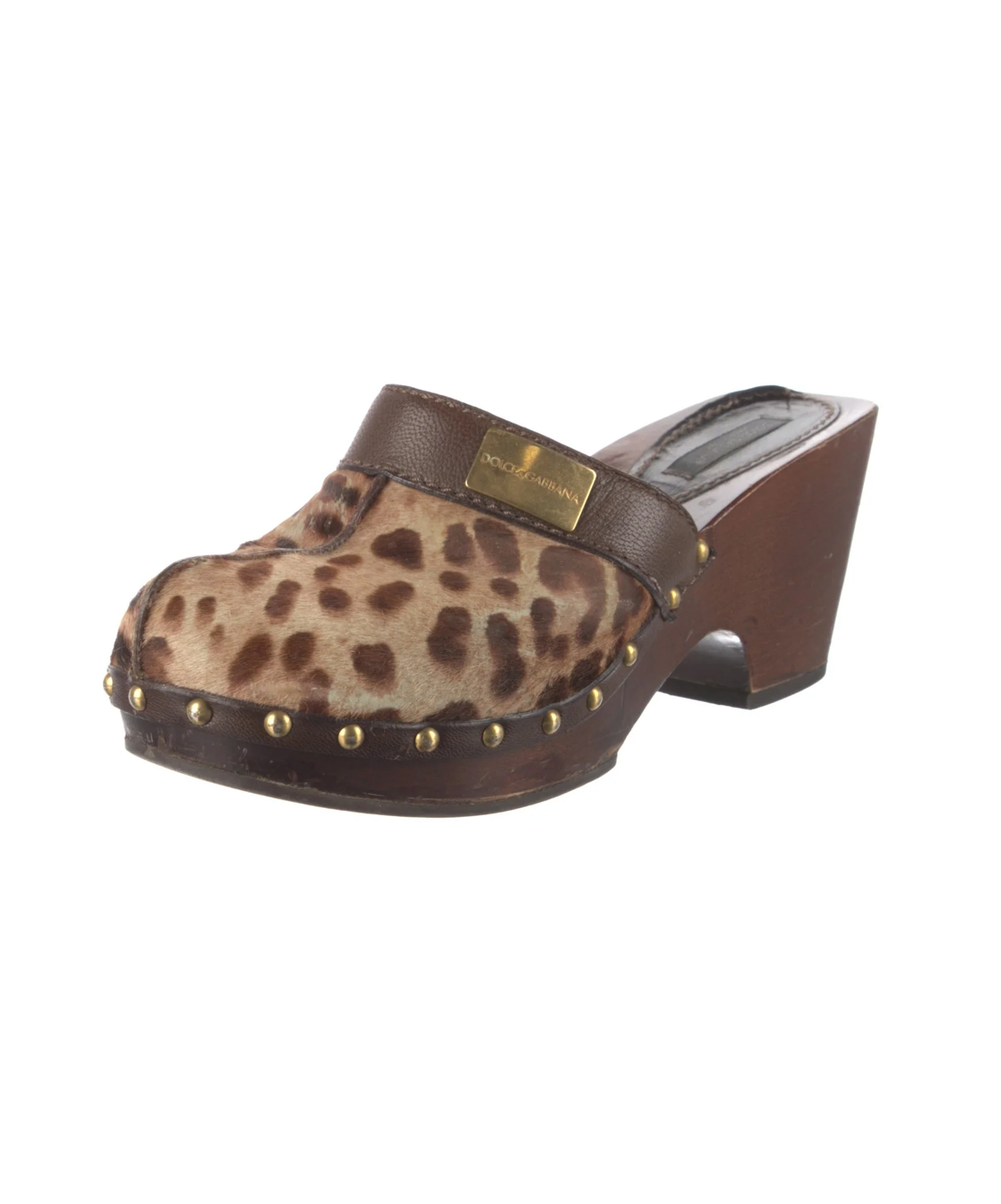 Dolce & Gabbana Faux Ponyhair Cheetah Mules