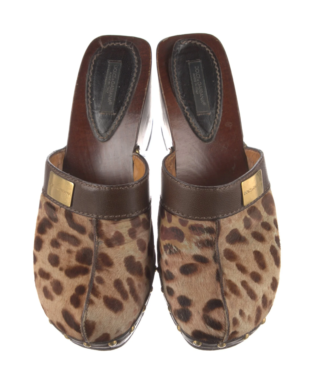 Dolce & Gabbana Faux Ponyhair Cheetah Mules