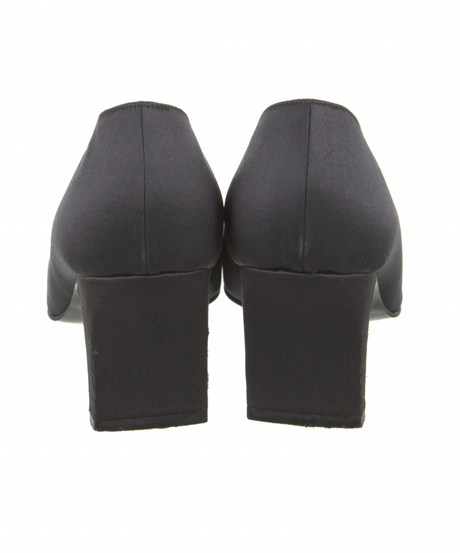 Fendi Satin Crystal Logo Embellished Heels