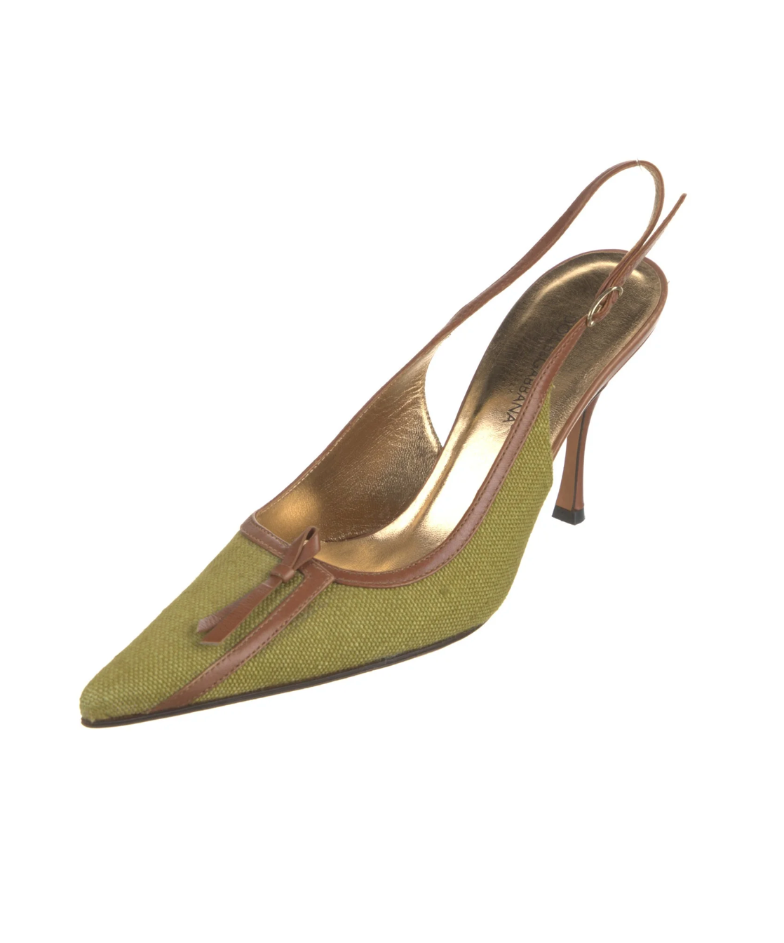 Dolce & Gabbana Canvas Colorblock Slingbacks