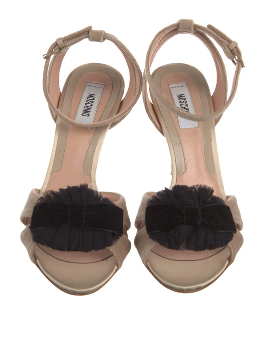 Moschino Velvet Sandals