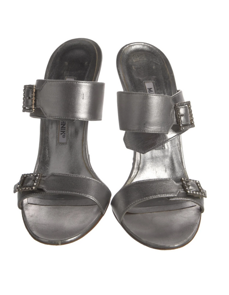 Manolo Blahnik Silver Sandals