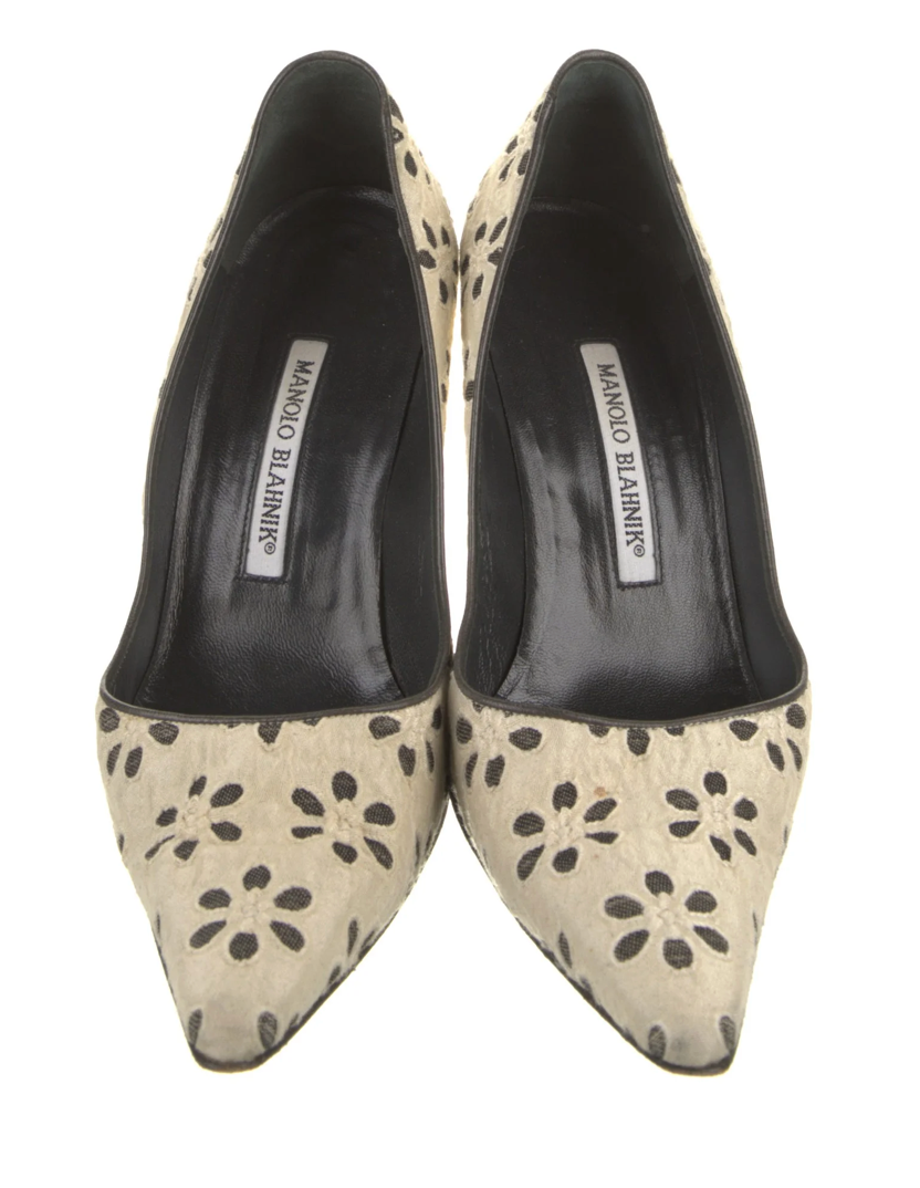 Manolo Blahnik Eyelet Pumps