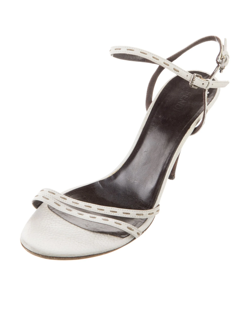 Fendi Leather Slingbacks