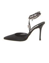 Manolo Blahnik Satin Star Embellishmented Strappy Heels