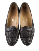 Chanel Double C Leather Loafers