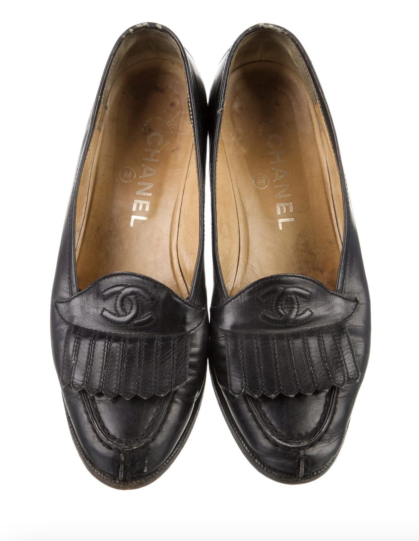 Chanel Double C Leather Loafers