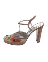 Dolce & Gabbana Floral T-Strap Sandals