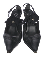 Chanel 2003 Floral T-Strap Pumps